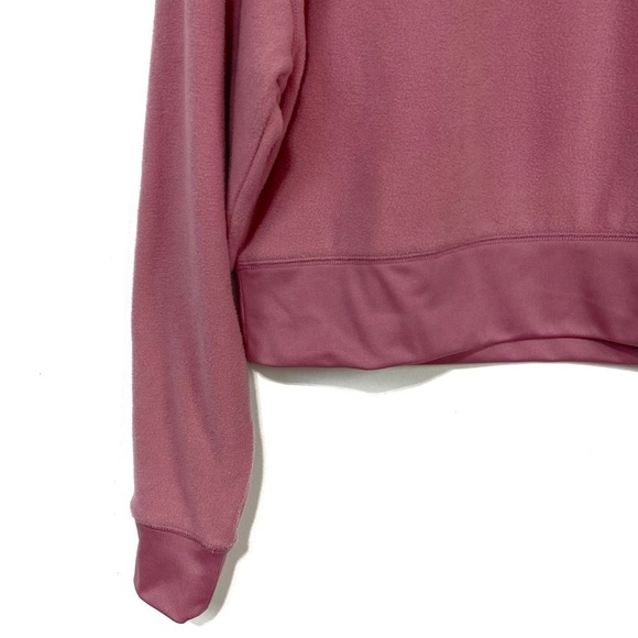 ⭐️NEW Abound Pink Bloom Mock Neck Long Sleeves Cropped Pullover Sweatshirt Top S - Picture 6 of 8